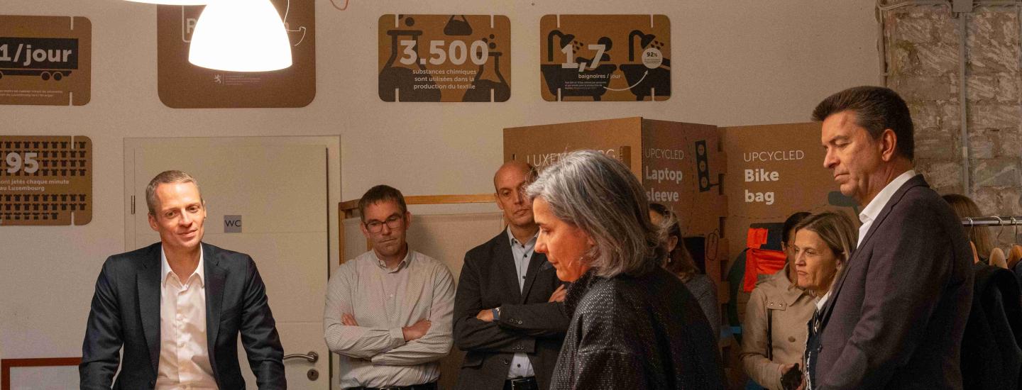 Visite du Ministre de l'Environnement, du Climat et de la Biodiversité au Lët'z Refashion